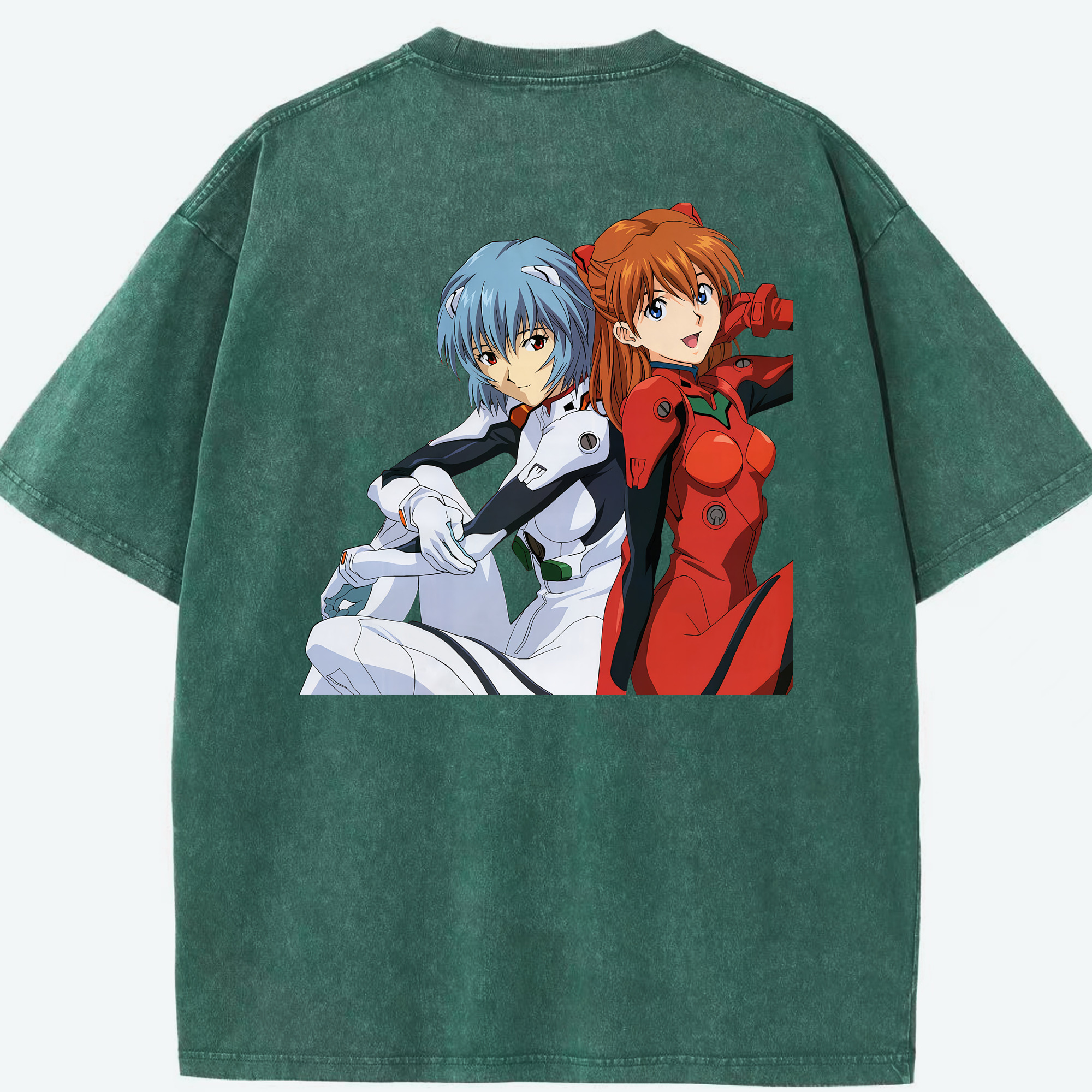 （画像用） EVA 新世紀エヴァンゲリオン 綿100% ヴィンテージ風 半袖Tシャツ（背面プリント）